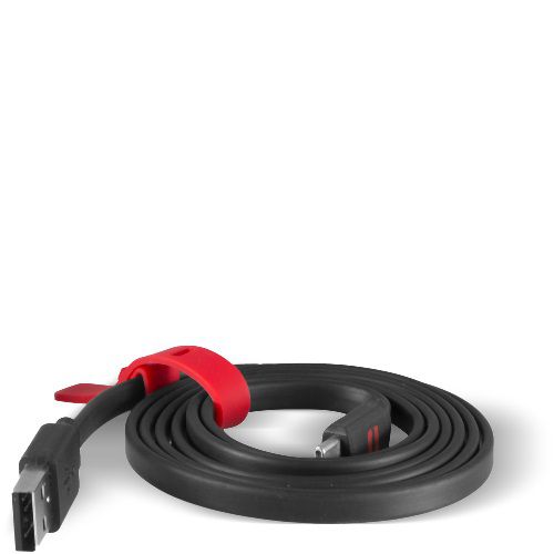 Crosscall Quick Flat Cable USB/USB-C red/black (Cardboard box)