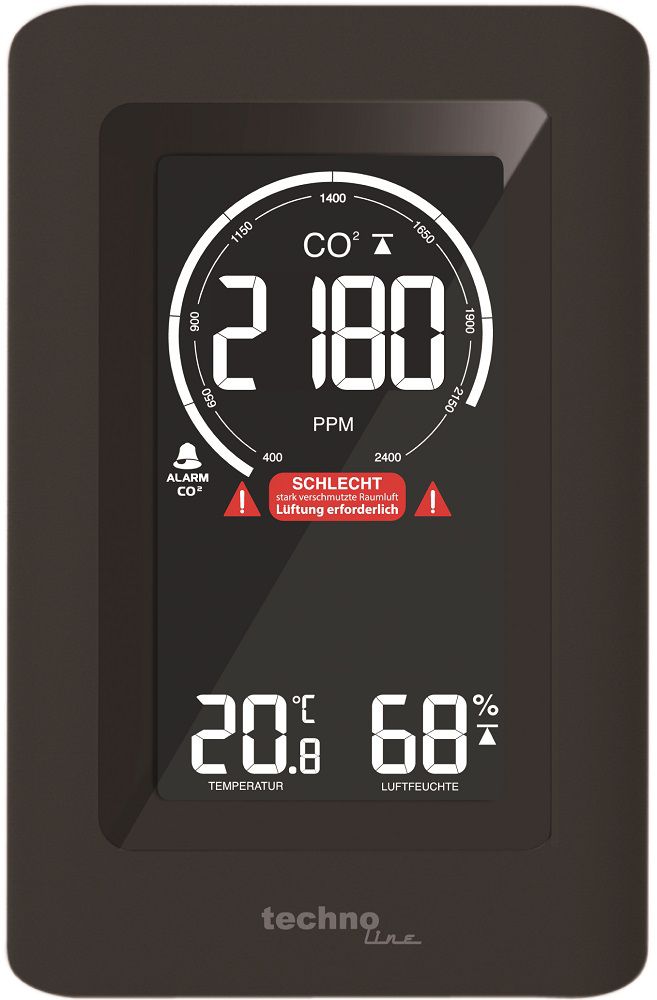 technoline CO2 Messgerät WL-1030 black inkl. Netzteil