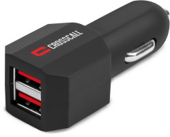 Crosscall Dual-USB car charger red/black (incl. Waterproof pouch)